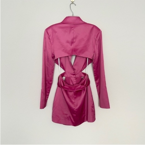 For Love & Lemons Marie Blazer Mini Dress Pink - Picture 5 of 10